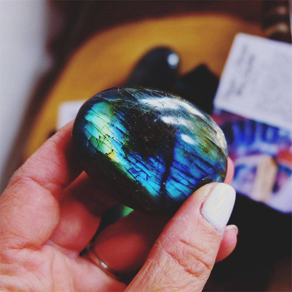 Labradorite Palmstone Crystal