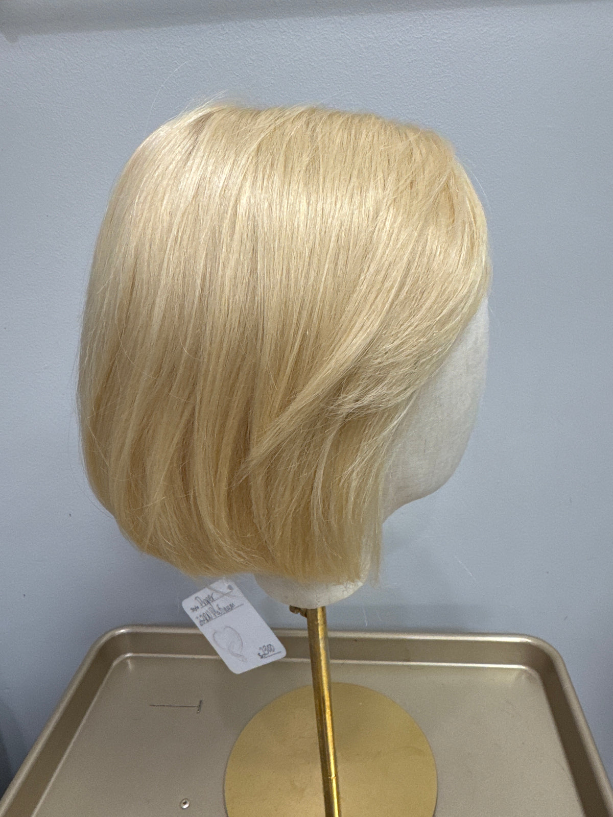 Proper Light Blonde Chin Length Bob
