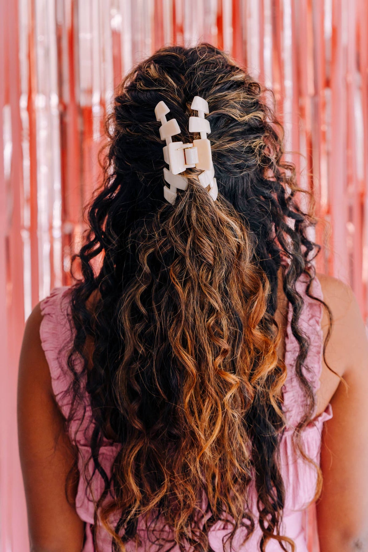 Classic Almond Beige Large Hair Clip