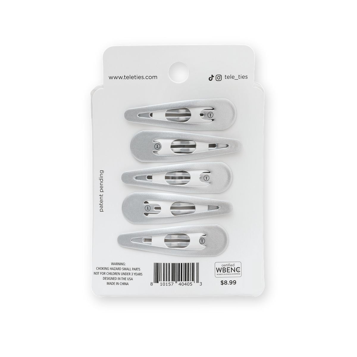 Snap Clip | Silver | 6 Count