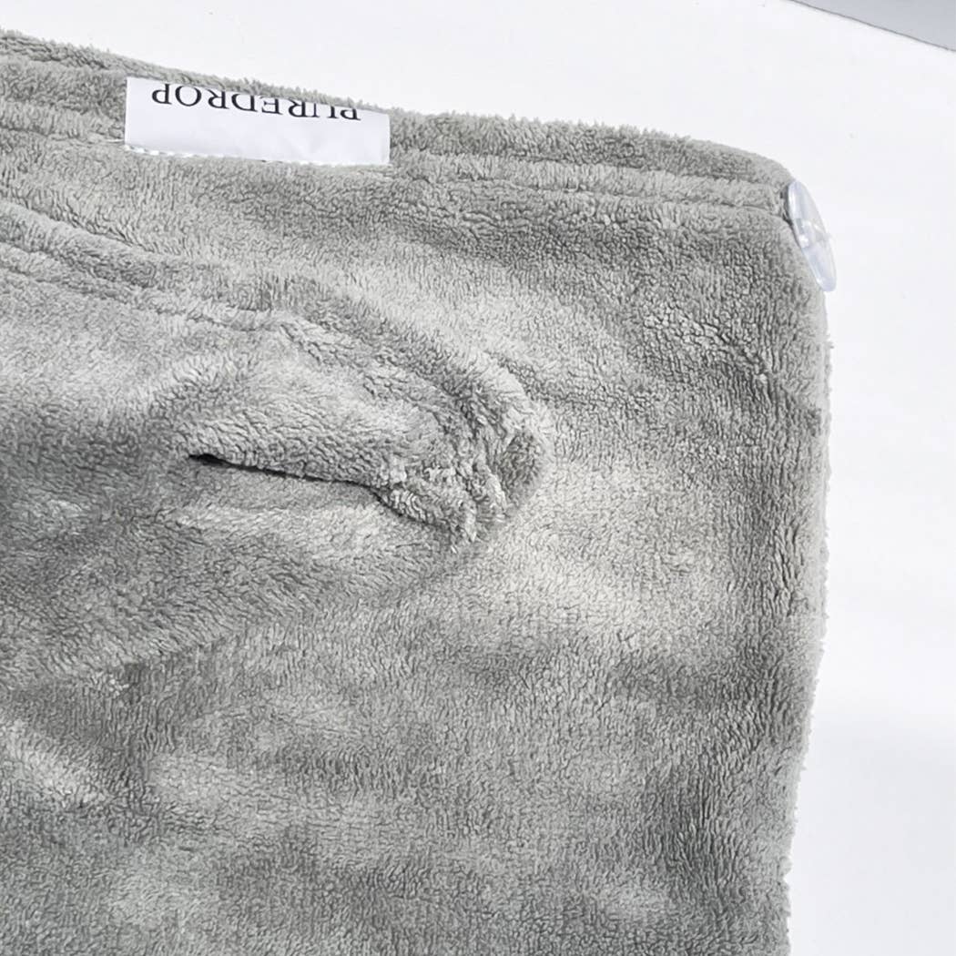Microfiber Twisted Hair Towel - Grey